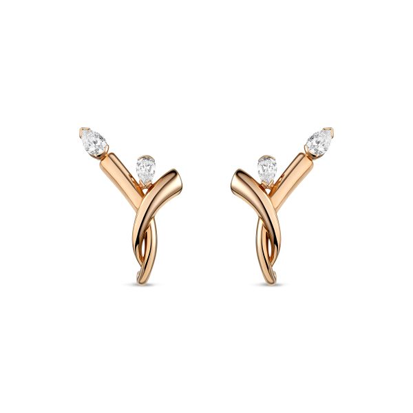 Intersect Earrings- in rose gold