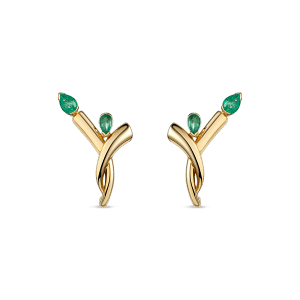 Intersect Earrings-in yellow gold