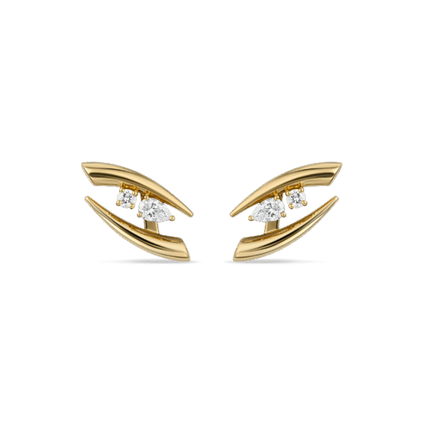 Intersect Classic Earrings- in yellow gold