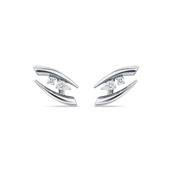Intersect Classic Earrings- in white gold