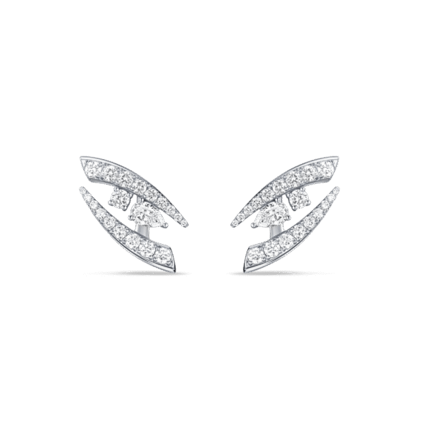 Intersect Pavè Classic Earrings- in white gold